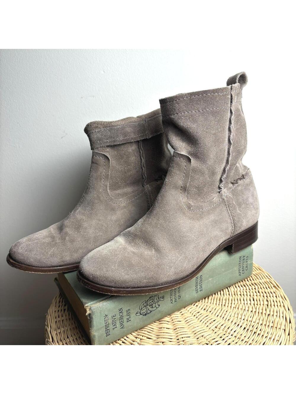 Frye Suede Cara Ankle Boots 7.5